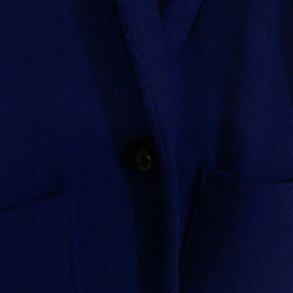 Ivy Koral Royal Blue Lined Wool Car Coat sz S